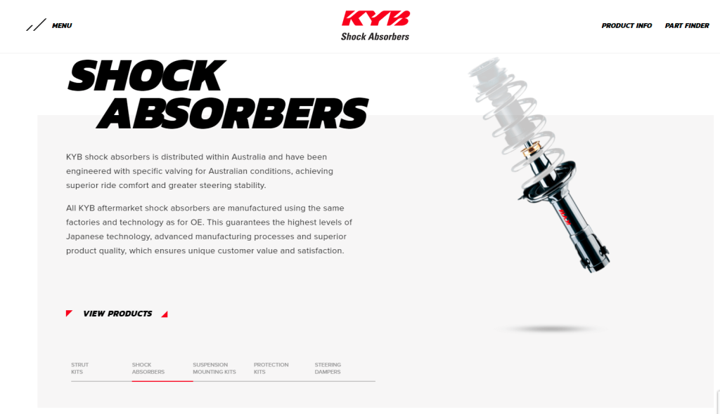 KYB Shock Absorbers - best Shock Absorber Brand