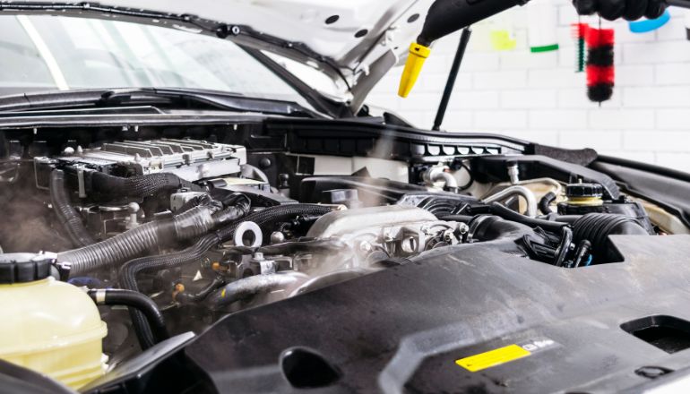 cleaning engine bay