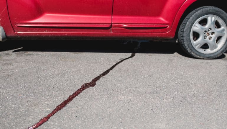 oil leaking under the car